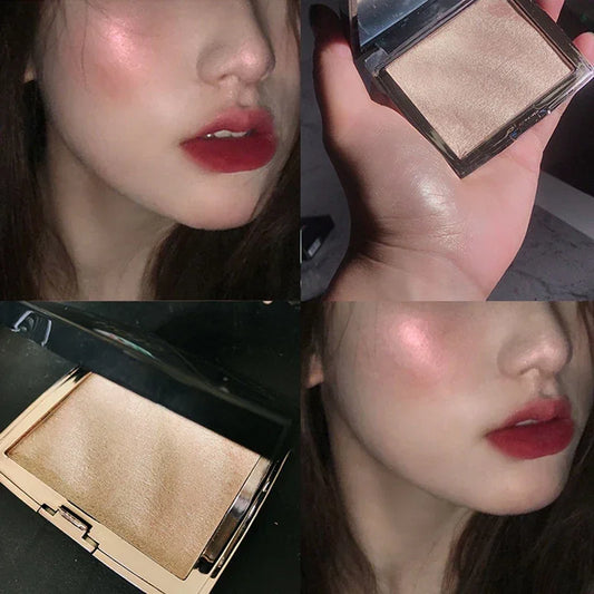 Palette Highlighter & Bronzer Illuminateur — Poudre Shimmer Dorée, Contouring Visage