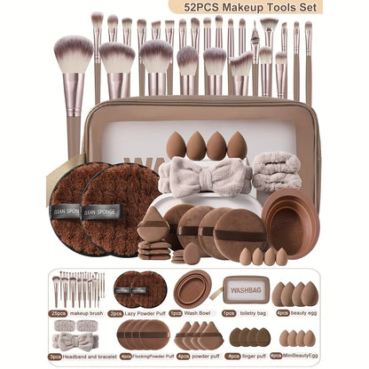 Ensemble de pinceaux de maquillage professionnel 52PCS