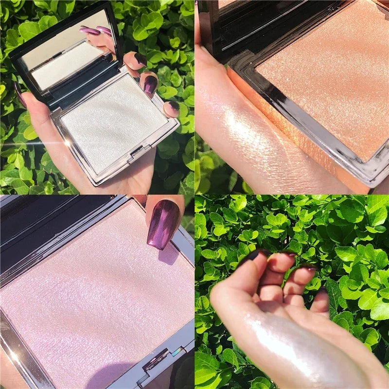 Palette Highlighter & Bronzer Illuminateur — Poudre Shimmer Dorée, Contouring Visage