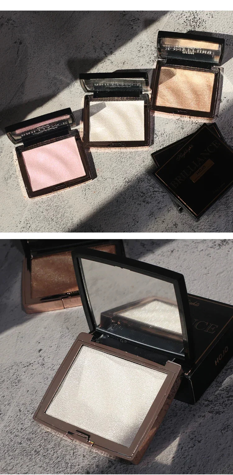 Palette Highlighter & Bronzer Illuminateur — Poudre Shimmer Dorée, Contouring Visage