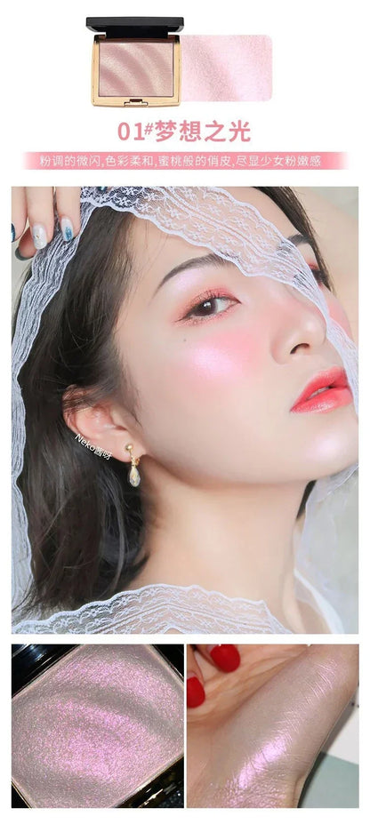 Palette Highlighter & Bronzer Illuminateur — Poudre Shimmer Dorée, Contouring Visage