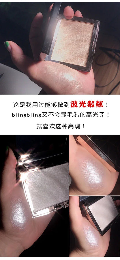 Palette Highlighter & Bronzer Illuminateur — Poudre Shimmer Dorée, Contouring Visage