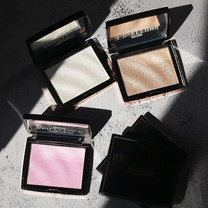 Palette Highlighter & Bronzer Illuminateur — Poudre Shimmer Dorée, Contouring Visage