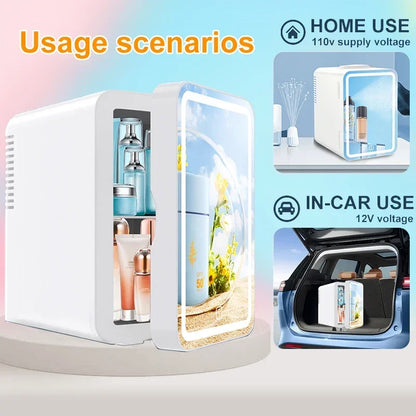 Mini Réfrigérateur à Maquillage LED 6L — Chaud & Froid, Portable