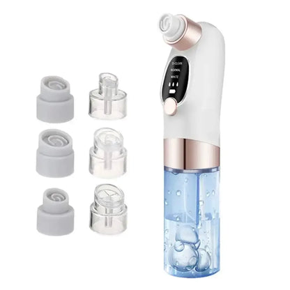 Aspirateur Électrique Points Noirs — Nettoyeur de Pores avec Cycle d'Eau, Rechargeable USB