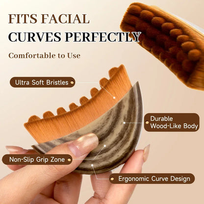 Brosse de Contour Facial — Drainage Lymphatique & Sculpture du Visage