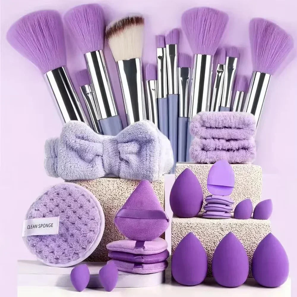 Set de Pinceaux Maquillage Professionnel — 8 à 40 Pièces, Poils Doux