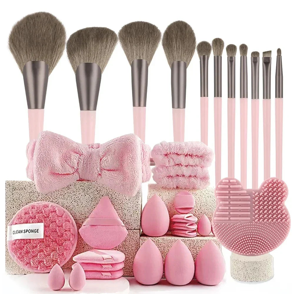 Set de Pinceaux Maquillage Professionnel — 8 à 40 Pièces, Poils Doux