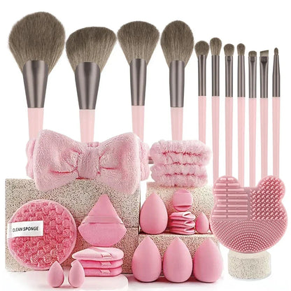 Set de Pinceaux Maquillage Professionnel — 8 à 40 Pièces, Poils Doux