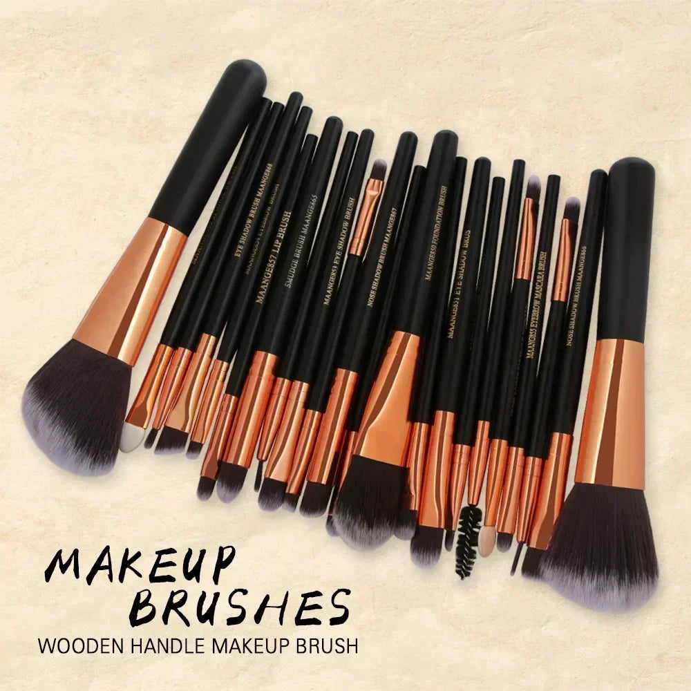 Set de Pinceaux Maquillage Professionnel avec Pochette — 13 ou 22 Pièces