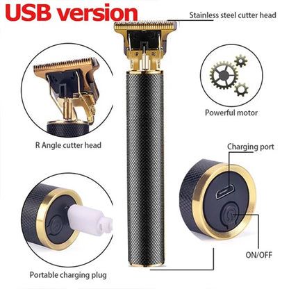 Tondeuse à cheveux électrique Rechargeable USB, ensemble tondeuse à cheveux sans fil pour la coupe de cheveux, tondeuse professionnelle pour barbe