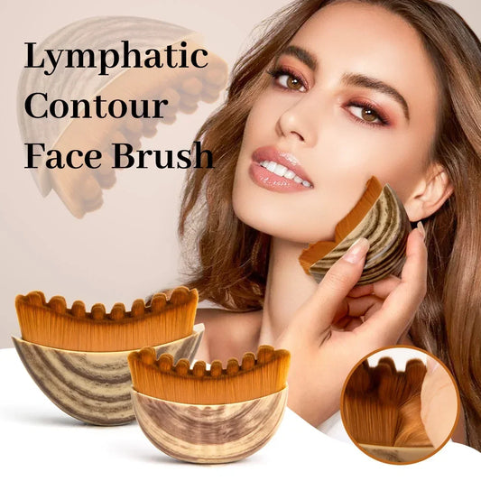 Brosse de Contour Facial — Drainage Lymphatique & Sculpture du Visage