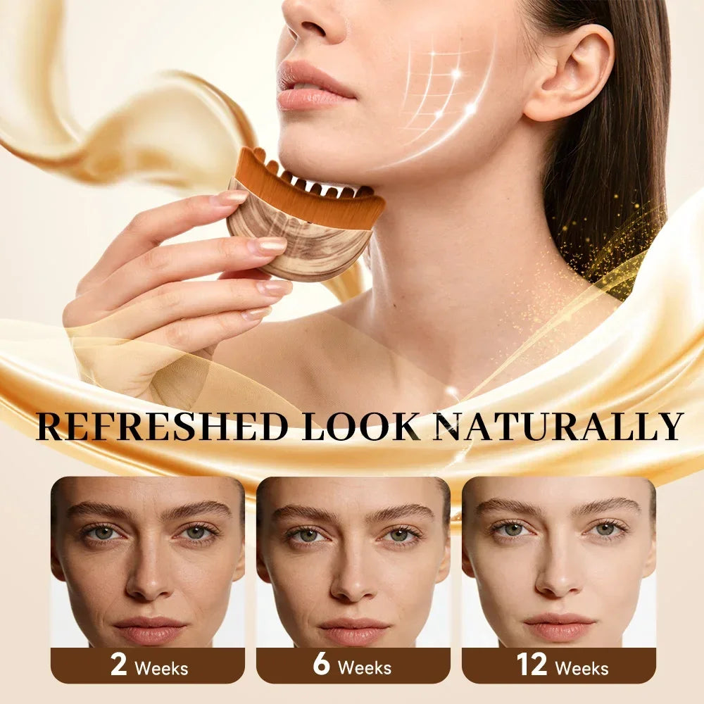 Brosse de Contour Facial — Drainage Lymphatique & Sculpture du Visage