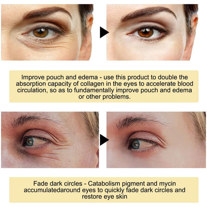 Patchs Contour des Yeux à l'Or 24K — Anti-Cernes, Anti-Rides, Hydratants — Lot de 60