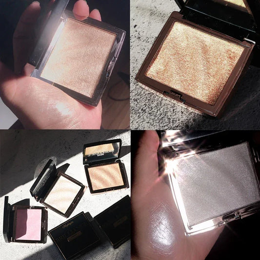 Palette Highlighter & Bronzer Illuminateur — Poudre Shimmer Dorée, Contouring Visage