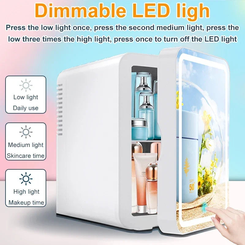Mini Réfrigérateur à Maquillage LED 6L — Chaud & Froid, Portable