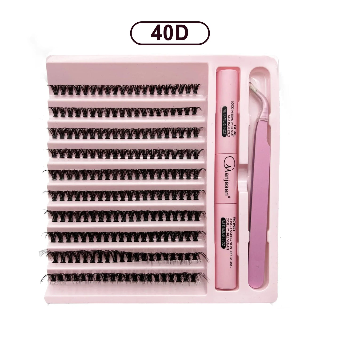 Kit Extension de Cils DIY — 200 Clusters, Colle & Pince Incluses