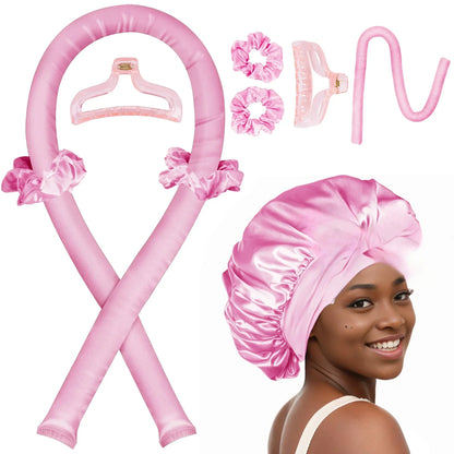 Tige à friser sans chaleur, capuchon de nuit, ruban sans chaleur, bigoudis paresseux, bandeau, bigoudis, bandeau doux, outils de coiffure