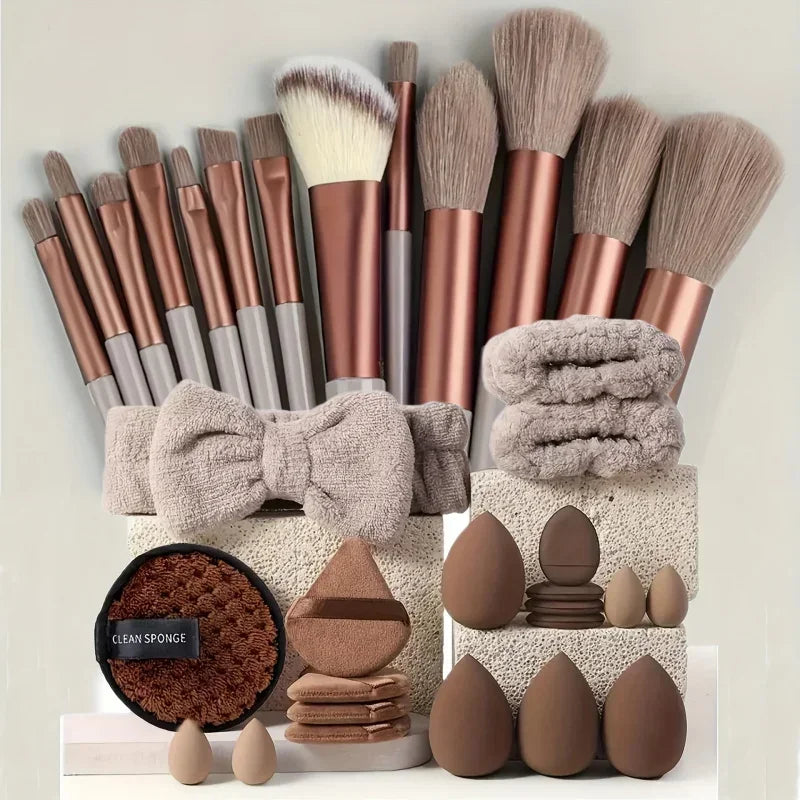 Set de Pinceaux Maquillage Professionnel — 8 à 40 Pièces, Poils Doux