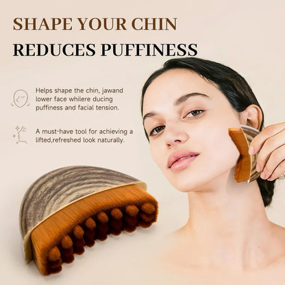 Brosse de Contour Facial — Drainage Lymphatique & Sculpture du Visage