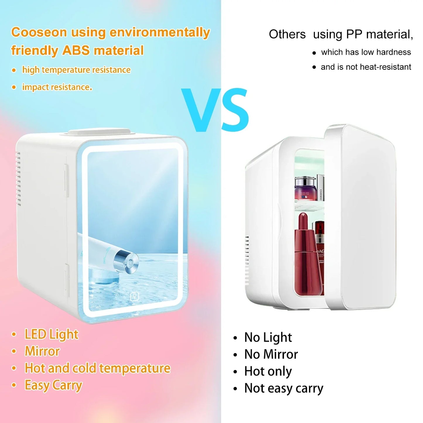 Mini Réfrigérateur à Maquillage LED 6L — Chaud & Froid, Portable
