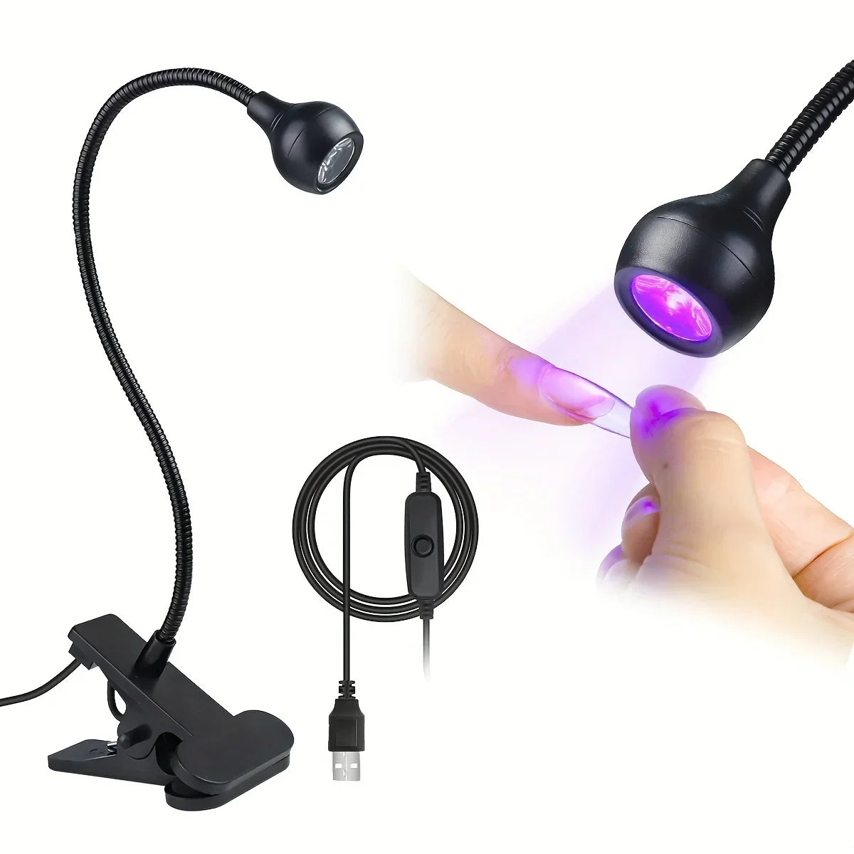 Sèche-ongles lumière UV lampe à ongles alimenté par USB conception Portable avec pour Mini USB pour ongles en Gel ongle manucure Salon outils