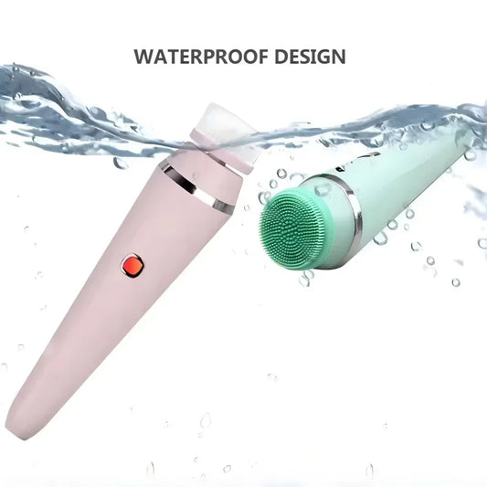 Brosse Nettoyante Visage Électrique 4-en-1 — Waterproof IPX7, Massage & Exfoliation
