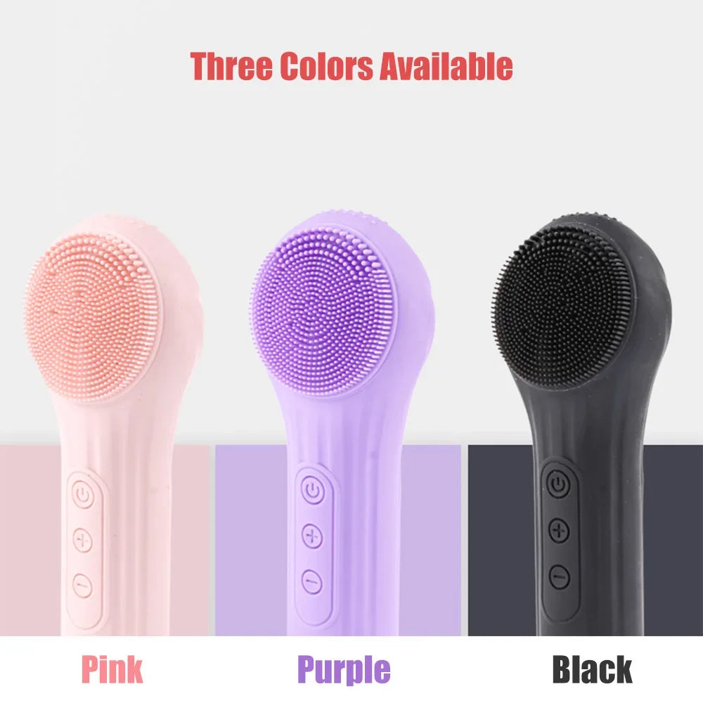 Brosse Nettoyante Visage en Silicone — Vibrations Ultrasoniques