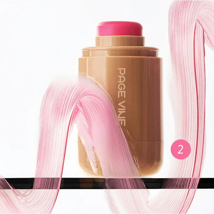 Blush Stick 3-en-1 — Joues, Lèvres & Contour, Longue Tenue