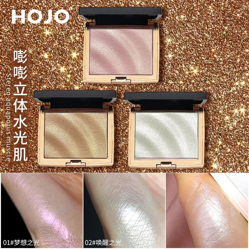Palette Highlighter & Bronzer Illuminateur — Poudre Shimmer Dorée, Contouring Visage