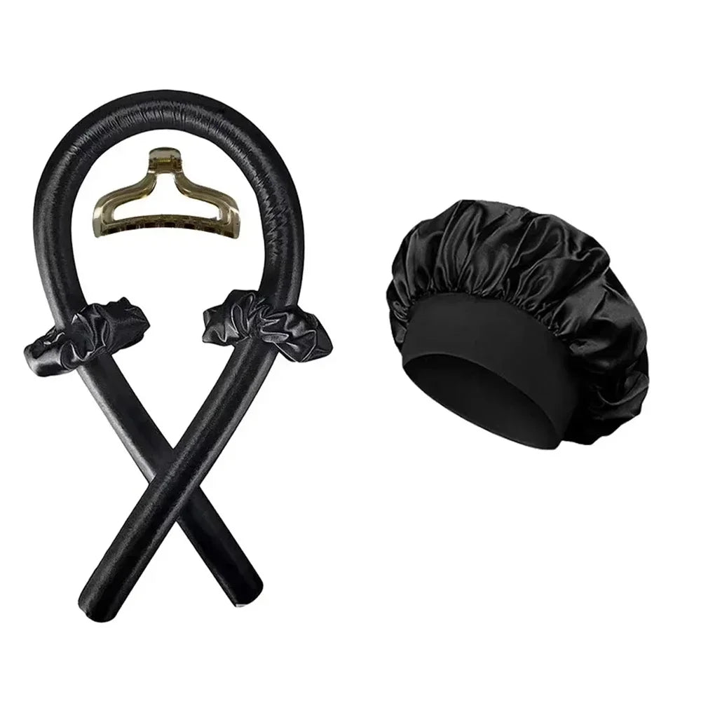 Tige à friser sans chaleur, capuchon de nuit, ruban sans chaleur, bigoudis paresseux, bandeau, bigoudis, bandeau doux, outils de coiffure