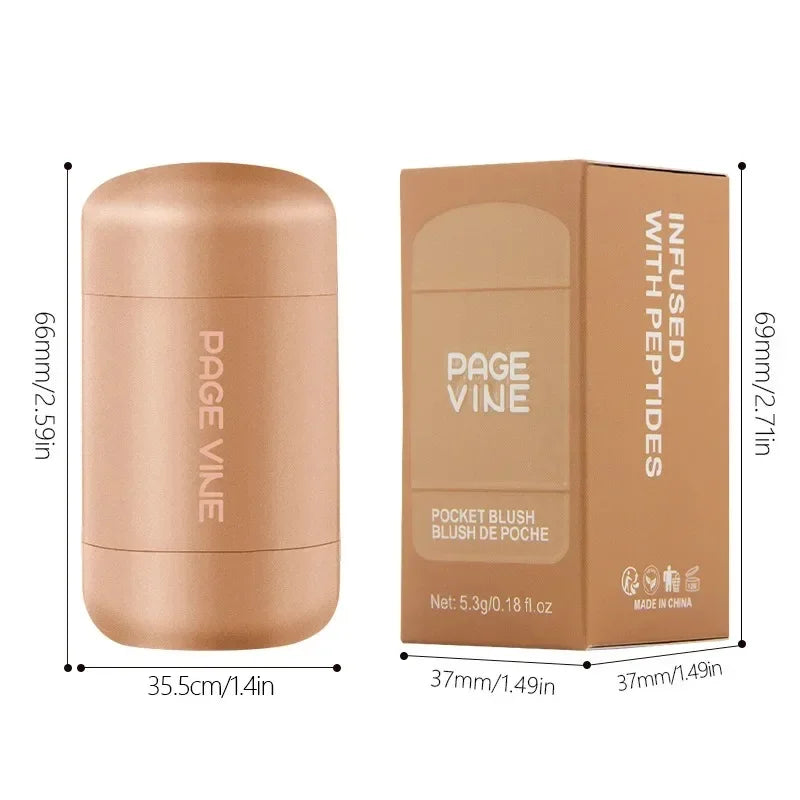 Blush Stick 3-en-1 — Joues, Lèvres & Contour, Longue Tenue