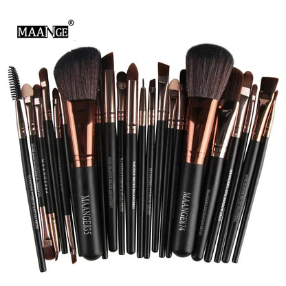 Set de Pinceaux Maquillage Professionnel avec Pochette — 13 ou 22 Pièces