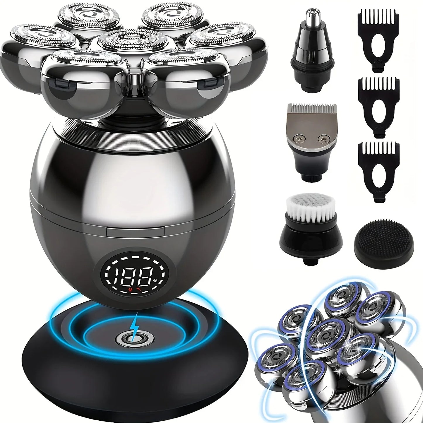 Kit de toilettage 5-en-1 pour hommes chauves
