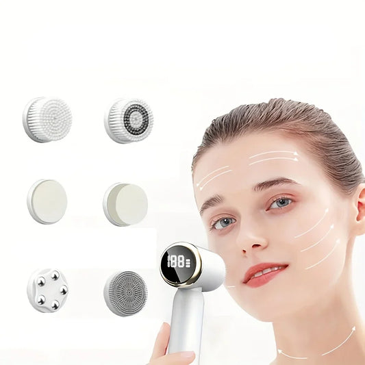 Nettoyant et masseur facial 6-en-1